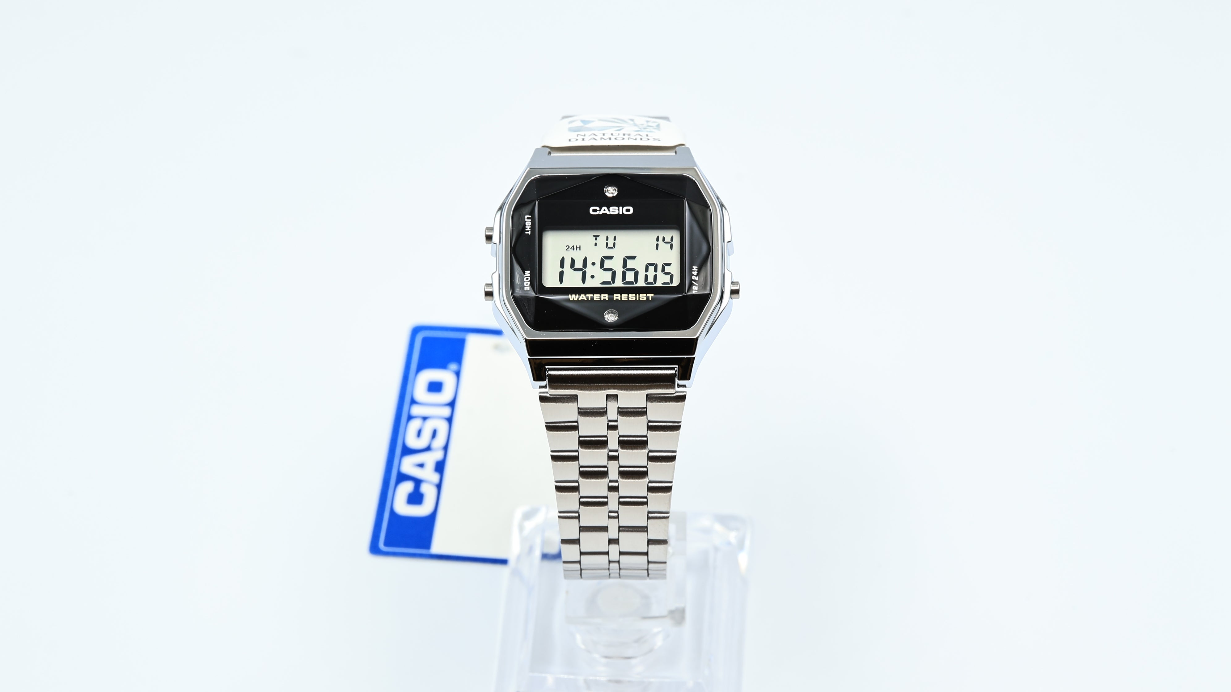 Casio A159WAD-1DF Natural Diamond Digital Classic