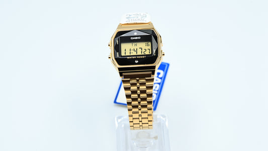 Casio Gold A159WGED-1DF Natural Diamond Digital Classic - FT Limited